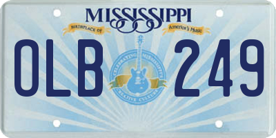 MS license plate OLB249