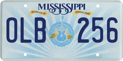 MS license plate OLB256