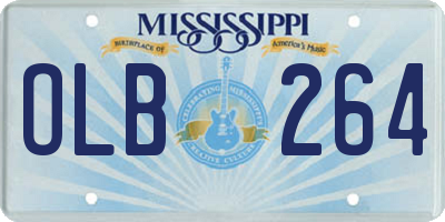 MS license plate OLB264