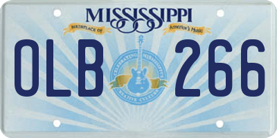 MS license plate OLB266