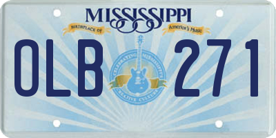 MS license plate OLB271