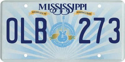 MS license plate OLB273