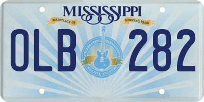 MS license plate OLB282