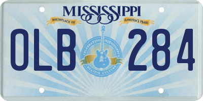 MS license plate OLB284