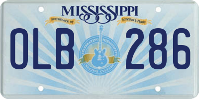 MS license plate OLB286