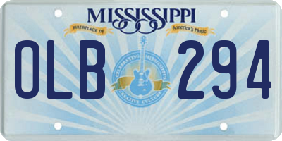 MS license plate OLB294