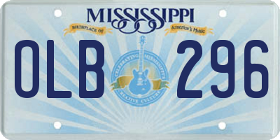 MS license plate OLB296