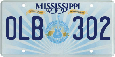 MS license plate OLB302
