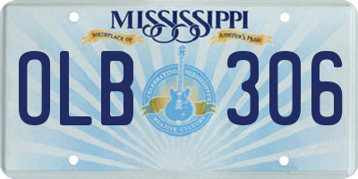 MS license plate OLB306