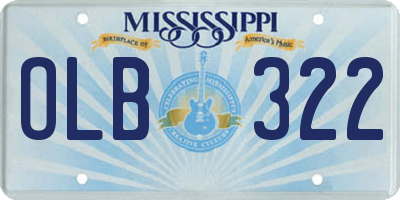 MS license plate OLB322