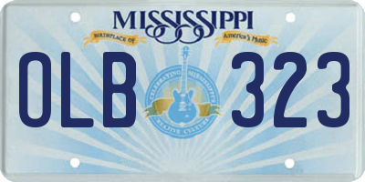 MS license plate OLB323
