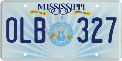 MS license plate OLB327