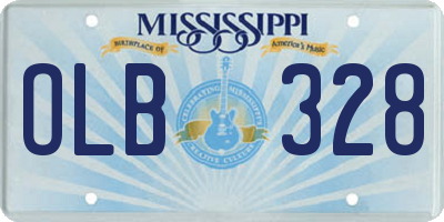 MS license plate OLB328