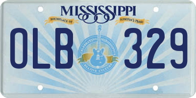 MS license plate OLB329