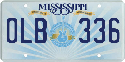 MS license plate OLB336
