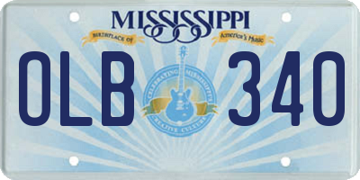 MS license plate OLB340
