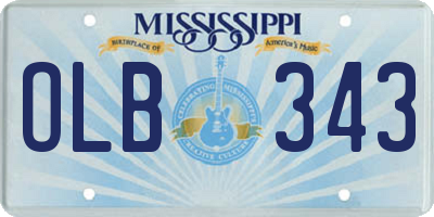 MS license plate OLB343