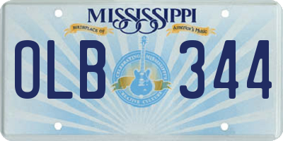 MS license plate OLB344