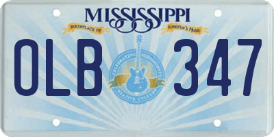 MS license plate OLB347