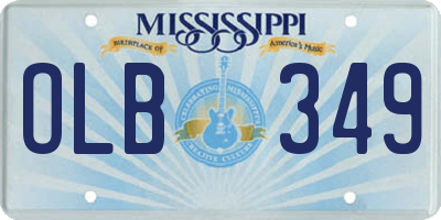 MS license plate OLB349