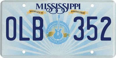 MS license plate OLB352
