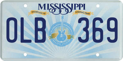 MS license plate OLB369