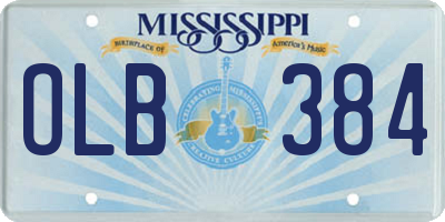 MS license plate OLB384