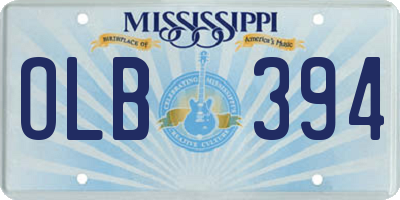 MS license plate OLB394