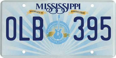 MS license plate OLB395
