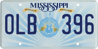 MS license plate OLB396