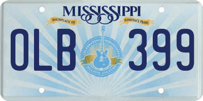 MS license plate OLB399