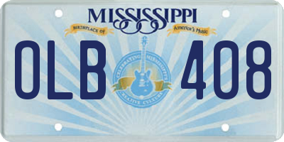 MS license plate OLB408