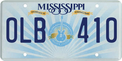 MS license plate OLB410