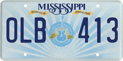 MS license plate OLB413