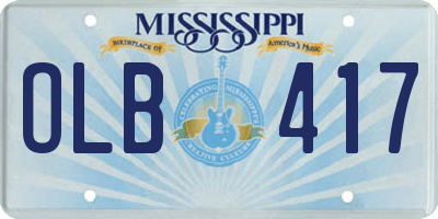 MS license plate OLB417