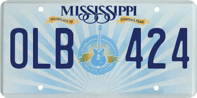 MS license plate OLB424