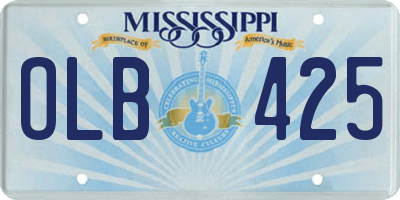 MS license plate OLB425