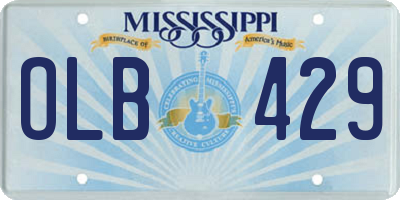 MS license plate OLB429