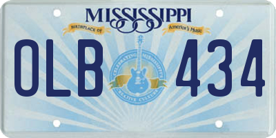 MS license plate OLB434