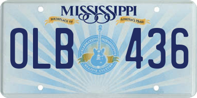 MS license plate OLB436