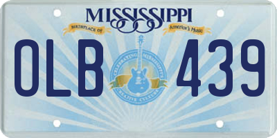 MS license plate OLB439