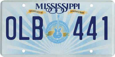 MS license plate OLB441