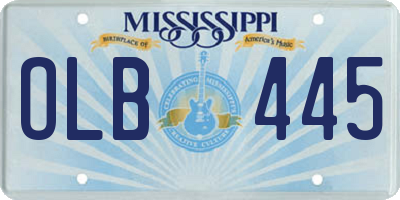 MS license plate OLB445