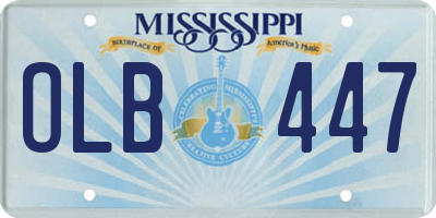 MS license plate OLB447
