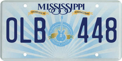 MS license plate OLB448