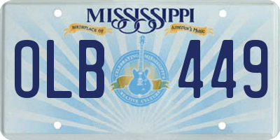 MS license plate OLB449