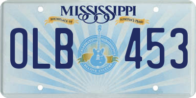 MS license plate OLB453