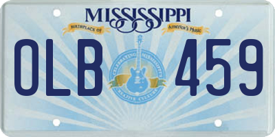 MS license plate OLB459