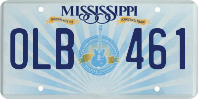 MS license plate OLB461