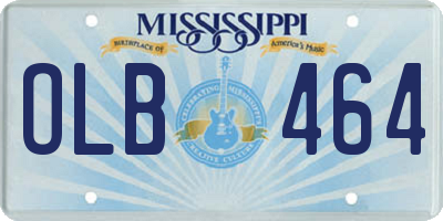 MS license plate OLB464